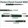 Faber-Castell Perfect Pencil 9000 (3 Refills) - #2 Lead, Sharpener, and Pencil Extender