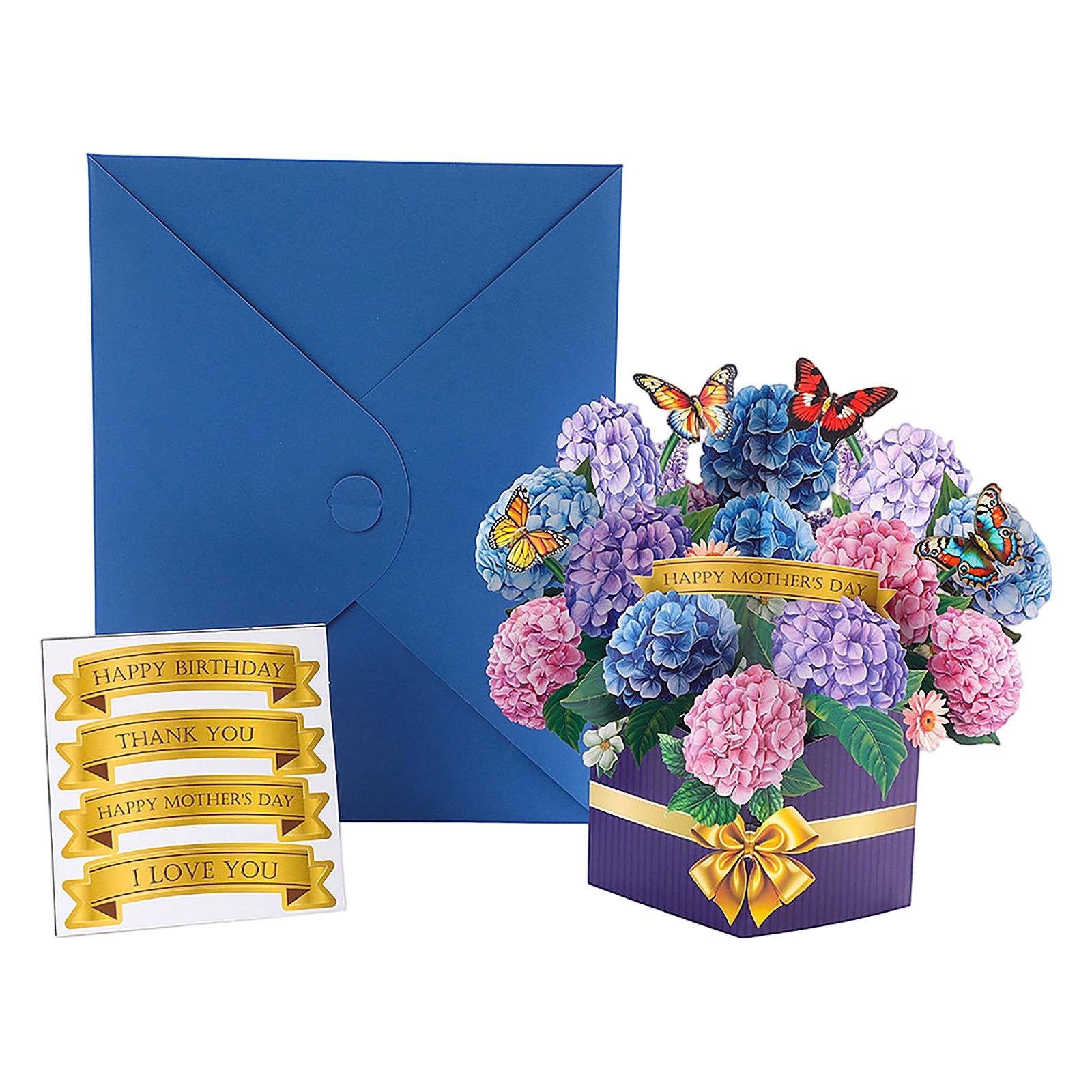 

Creative 3D -up Greeting Card, Flower Bouquet, Mother s Day Greeting Card, Thank You Greeting Card One Size