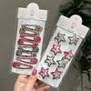 8/16Pcs Leopard Waterdrop Hair Clips for Women Girls Vintage Geometric Star Hairpins BB Clips Barrettes Bangs Hair Accessories