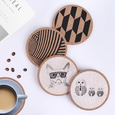 Cork Drink Coasters Tea Coffee Absorbent Round Cup Mat Table Decor Home Non-Slip