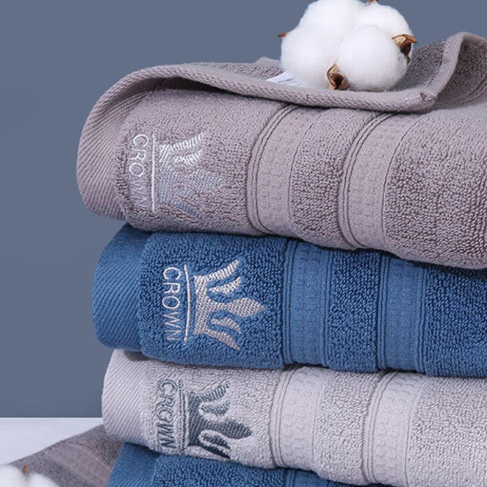 75x34cm Crown Embroidered Bath Towel Luxury Cartoon Cotton Face Towel Thickened Comfortable Couple Shower Towel Couple