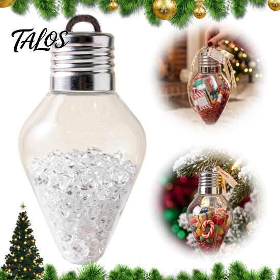 Transparente Einmachgläser für Bastelarbeiten Weihnachtsglockenform Vorratsglas, Wiederbefüllbare Lichter Hängende Kugeln Schmuckstück, Baumanhänger Feiertag Zuhause Party