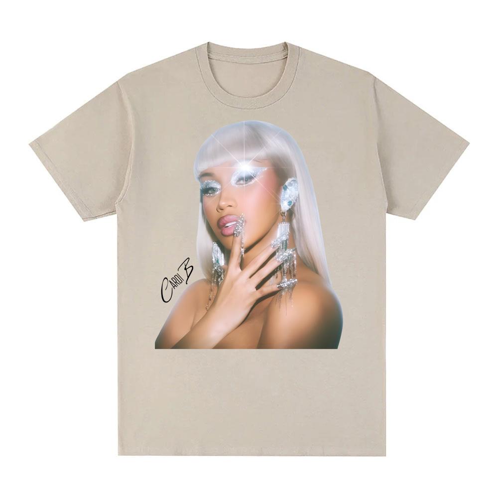 Cardi B Album TShirt Street Hip-hop Rapper Short Sleeve Korean StyleTees Top Summer 100%CottonTshirt Sudaderas ComfortableTees
