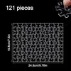 49/121/200/300Pcs Transparent Puzzle Brain Teaser Acrylic Puzzle Clear Blank Puzzle  Adults Kids
