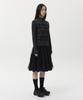 Ohesio Argyle Half Neck Ribbed Knit, Charcoal