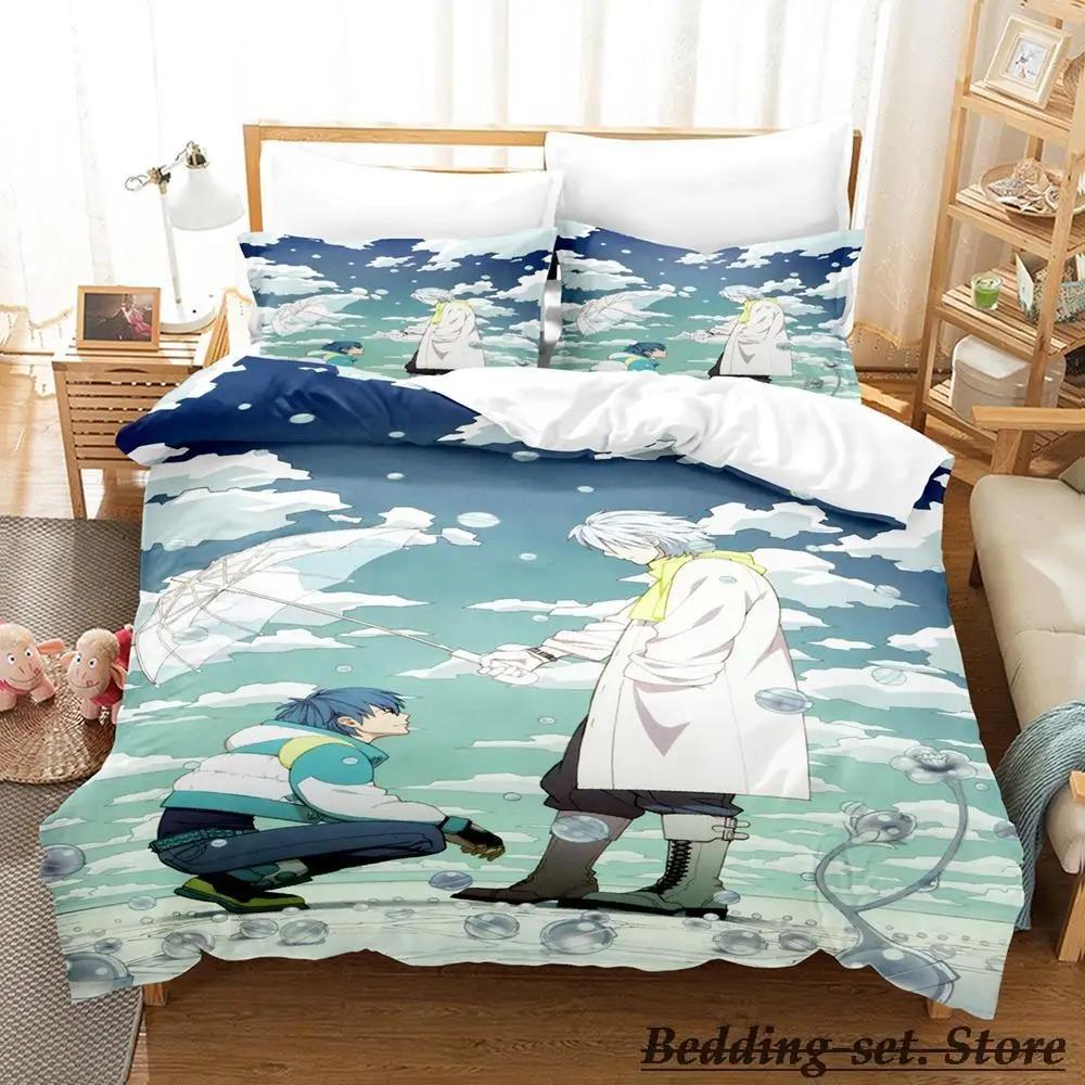 New DRAMAtical Murder Bedding Set Cartoon Anime Three-piece Set Adult Kid Bedroom Duvetcover Sets 3D Kawaii Letto Matrimoniale