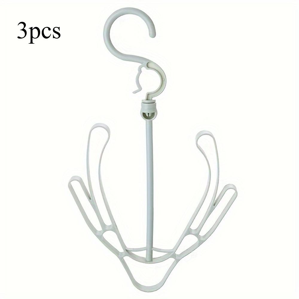 

3pcs Durable Plastic Shoe Drying Rack with Multiple Hooks - Space-Saving Organizer for Indoor/Outdoor Use