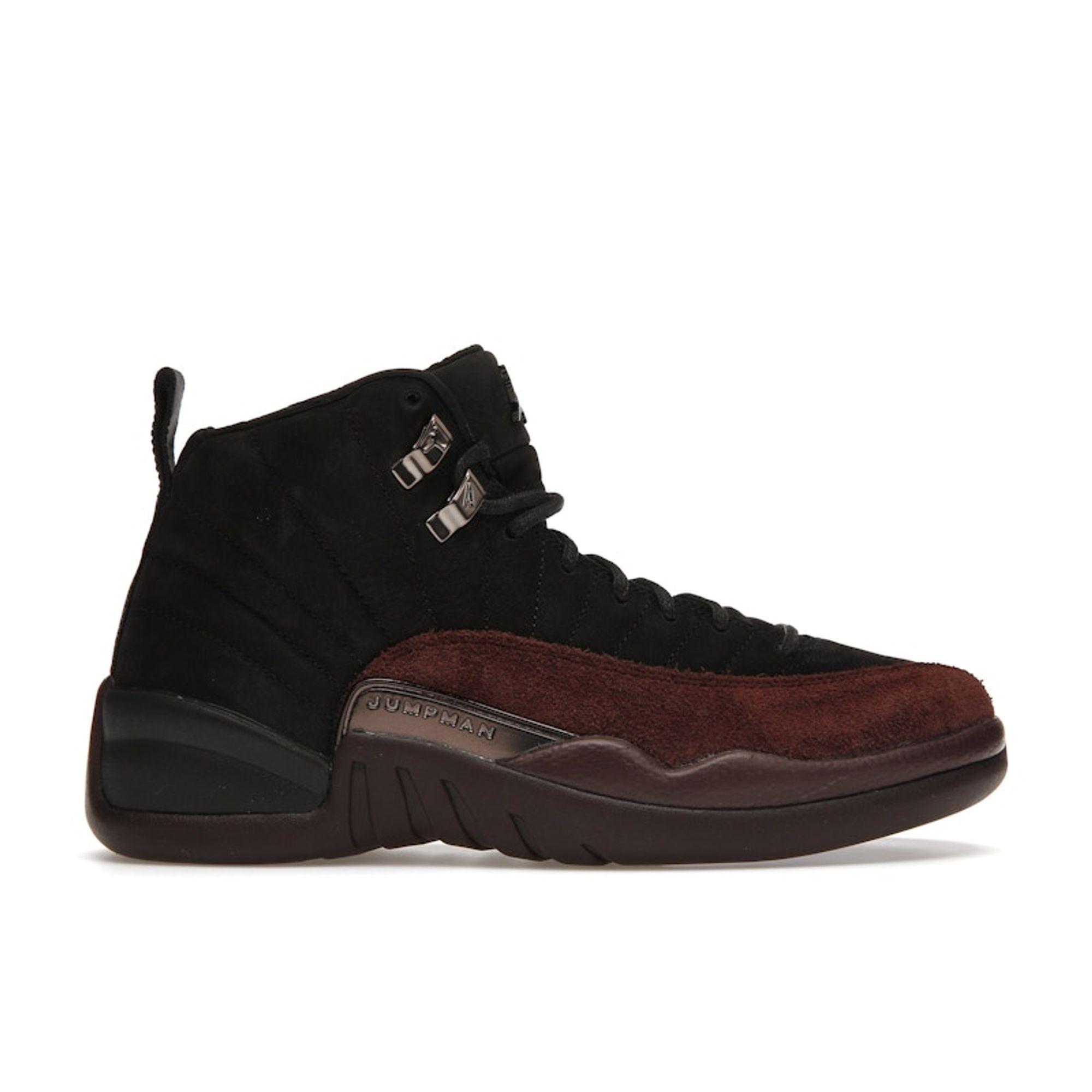 A Ma Maniére x  Air Jordan 12 Retro SP Black Women Sneakers Burgundy-Crush DV6989-001 cm