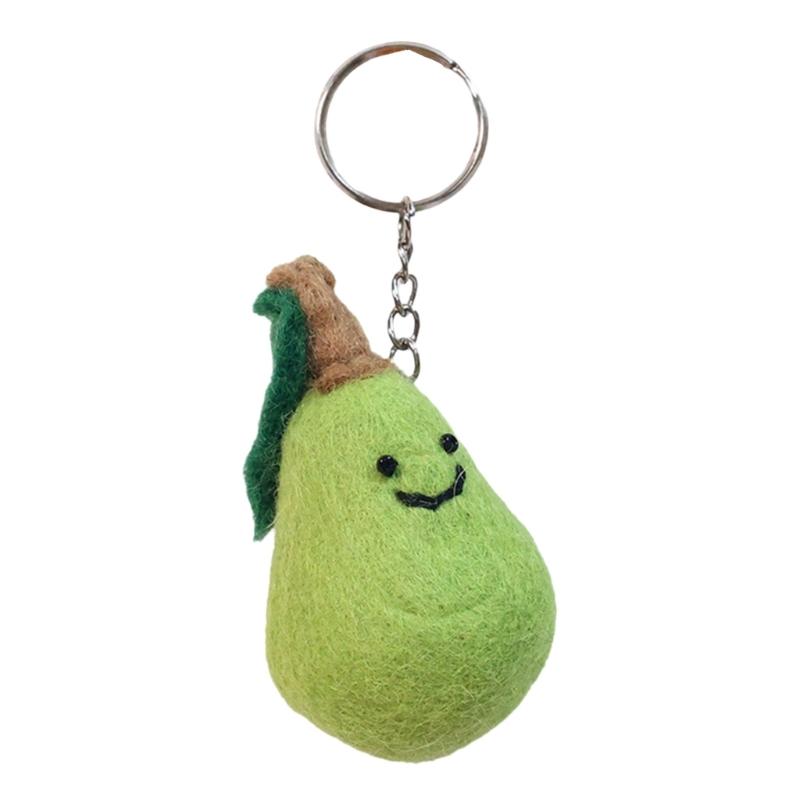 

Lightweight Felt Keyring 3D Fruit Shape Keychain Purse Charm Stylish Backpack Accessory for Trendy Women and Teens
