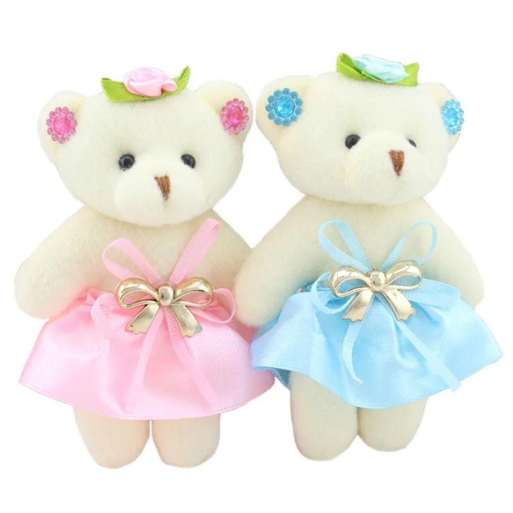 10pcs/set Plush Doll Mini Bear Flower Bouquet Plush Animal Bear Plush Toys  Valentine's Day