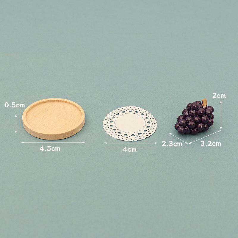 

1/12 Dollhouse Mini Simulation Виноград з лотком Dollhouse Кухня Фрукти Прикраса Ляльковий Будиночок Аксесуари Для Ролів Іграшки