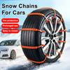 10Pcs Universal Anti-Skid Snow Tire Chains Easy Install Reusable Anti Snow Chains Ice-Breaking Traction Cables