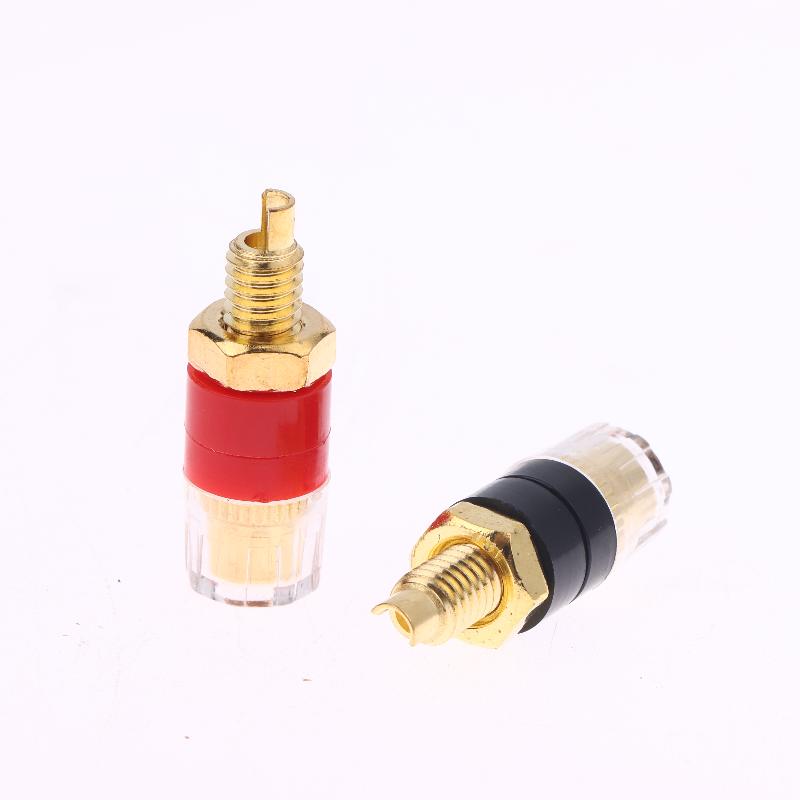 4/10Pcs Brass Terminal Connector With Transparent Shell Banana Plug Socket 4Mm Gold Plated Hifi Speaker Amplifier Binding Posts