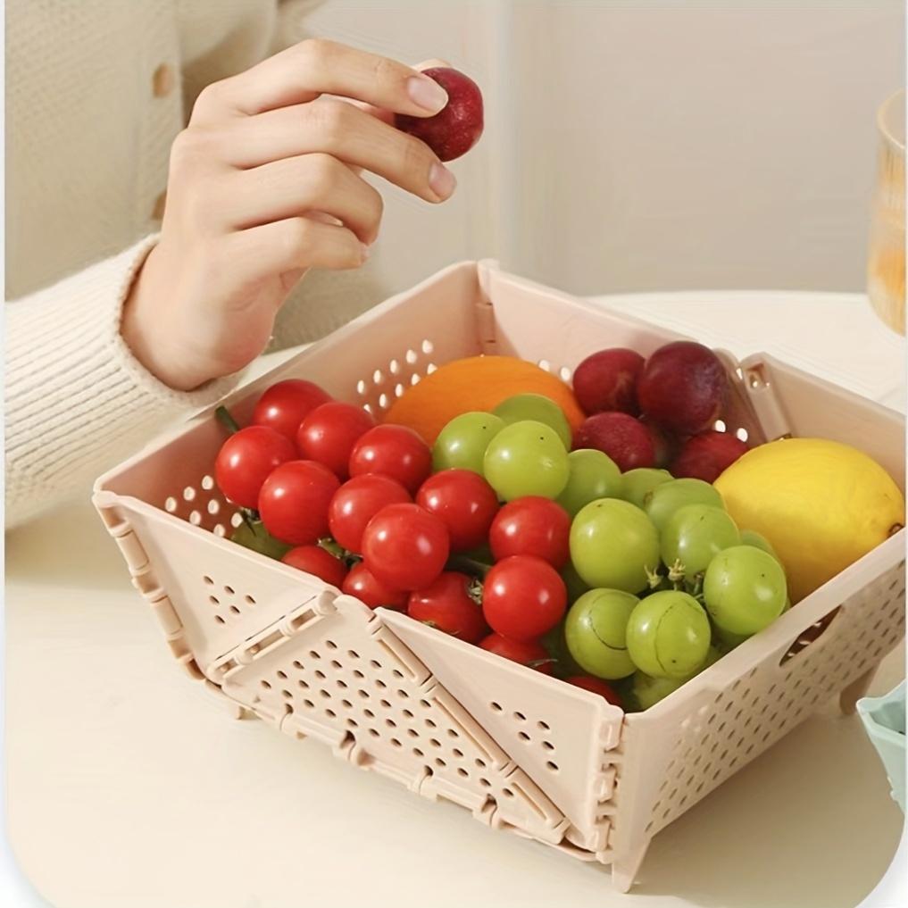 1 PCS Foldable Silicone Colander - Food Grade, Vegetable Fruit Drainer