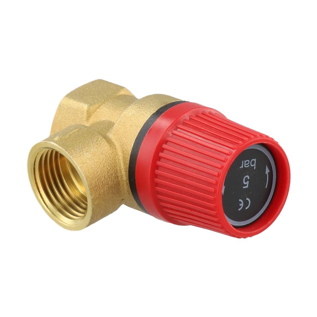 1Pcs Drain Valve For Water Heater Diaphragm Brass Safety Valve 1/2 Inch Pressure Level 3 Bar To 6 Bar Drain Valve Heating System