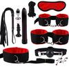Plugs Anal Vibrator Handcuffs Mask Vibration Nipple Clamps SM  Toys Set 11PCS