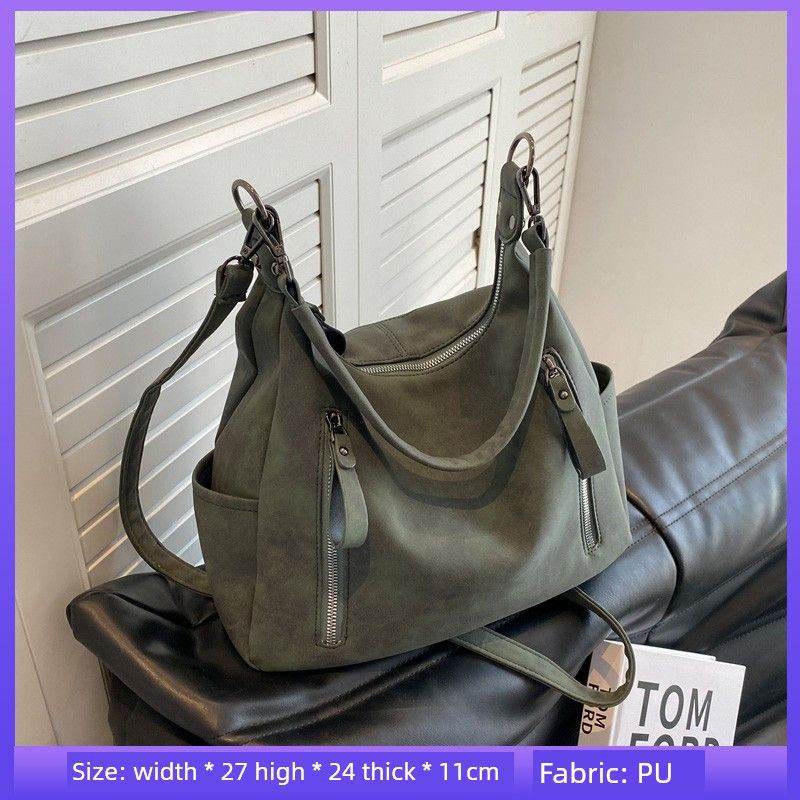 

French Caribo Kefo Women s Shoulder Bag 2025 New Arrival Fashion Design Daily Matching Niche Style 1196 Green