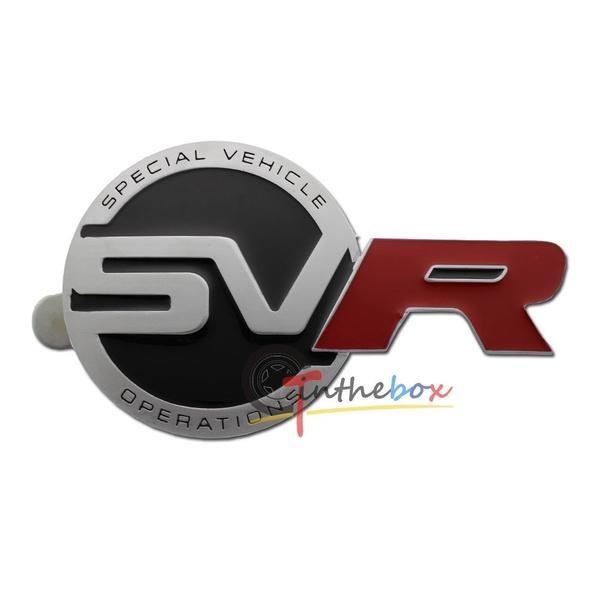SVR Badge Car Boot Metal Front Grill Grille Emblem for Sport Supercharged SVR