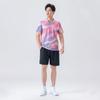 Anmurye Table Tennis Short Sleeve with Abstract Geometric Sports and Game Badminton Strength Practice Stylish Summer Pink XL Men's Uniform, T-Shirt