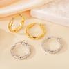 Layered Woven Texture Gold Hoop Earrings - High-End, Non-Fading Titanium Steel (2025)
