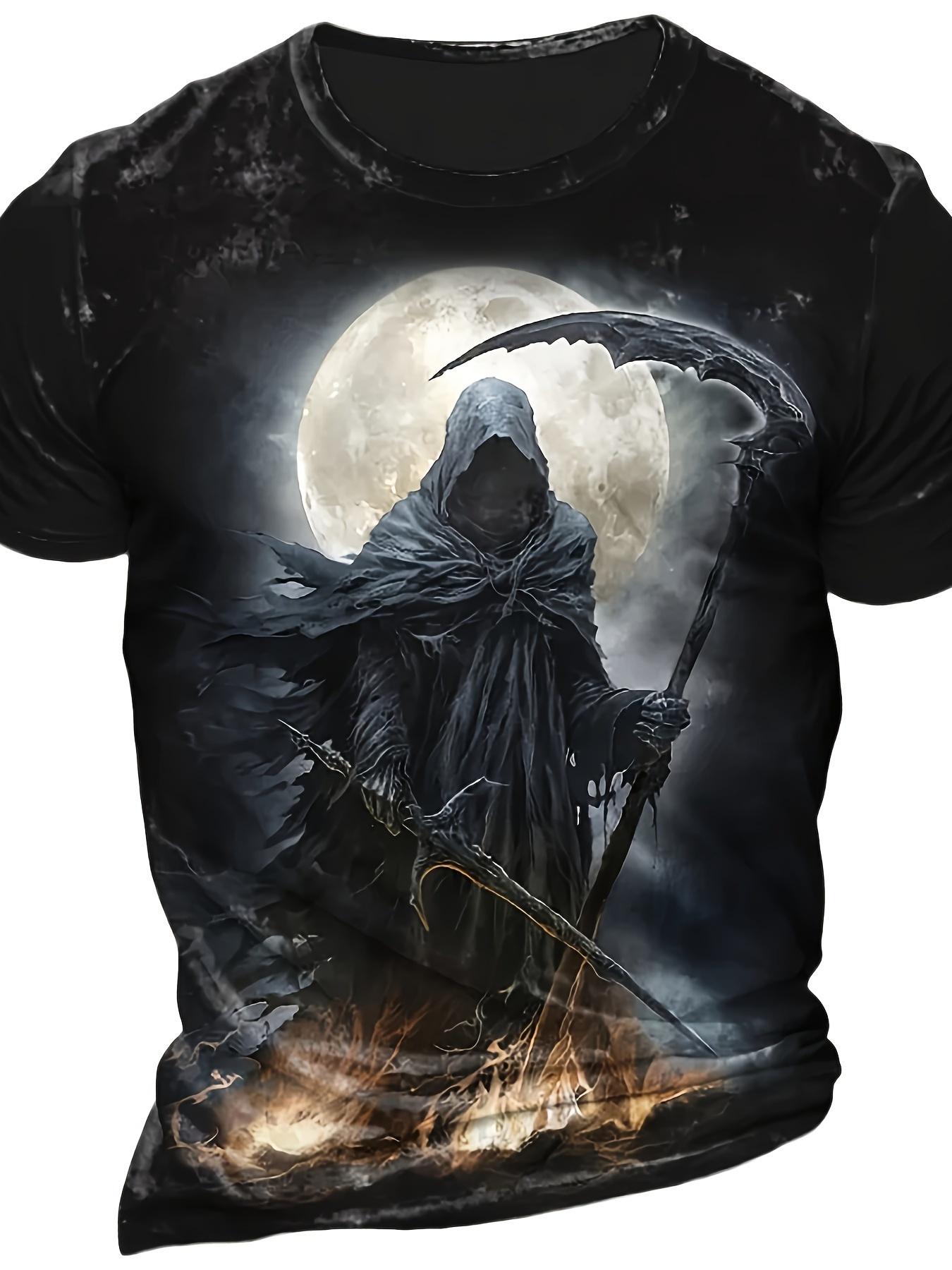 Men s Vintage Skull Graphic Oversized Tee S