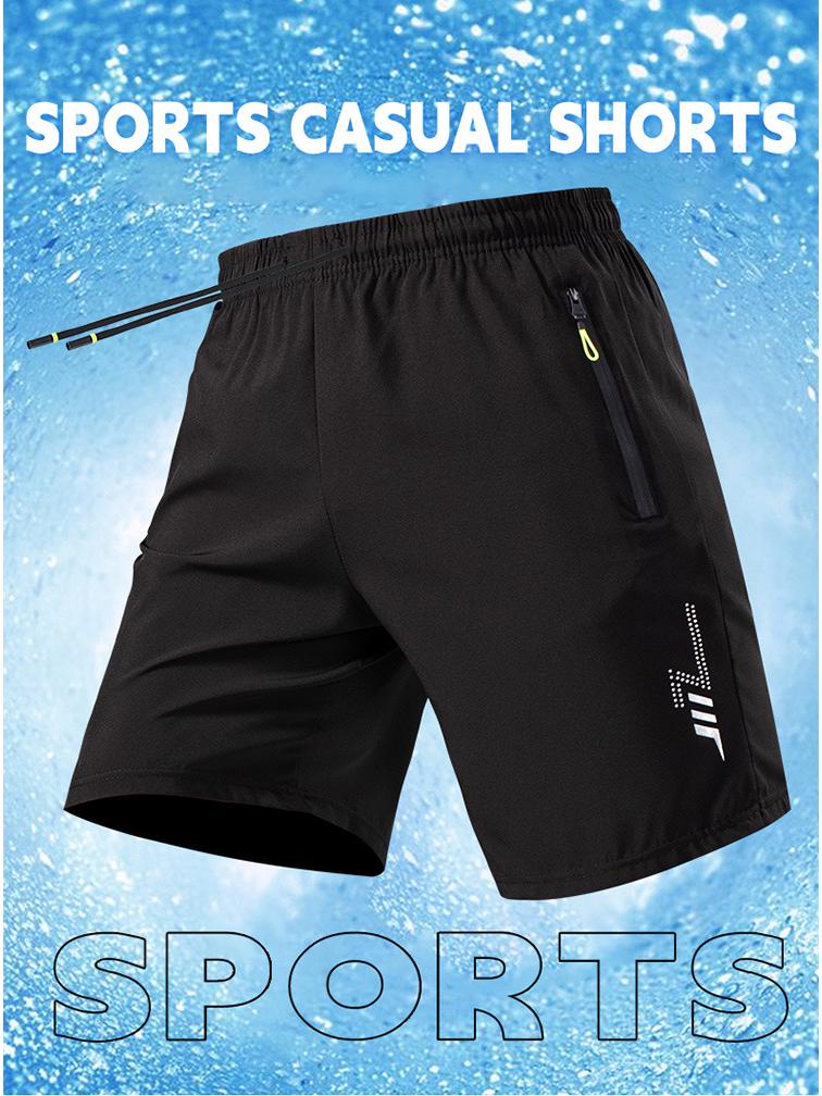 Di Yu Shenlong Men's Quick-Dry Ice Silk Fitness Shorts - Summer Casual Running Five-Point Pants