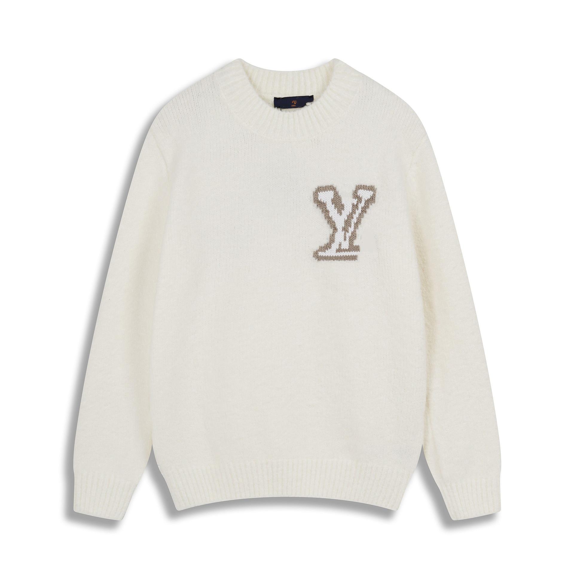 Унисекс толстовка с круглым вырезом 25SS с вышитым логотипом, стирка - Универсальный стиль Large белый