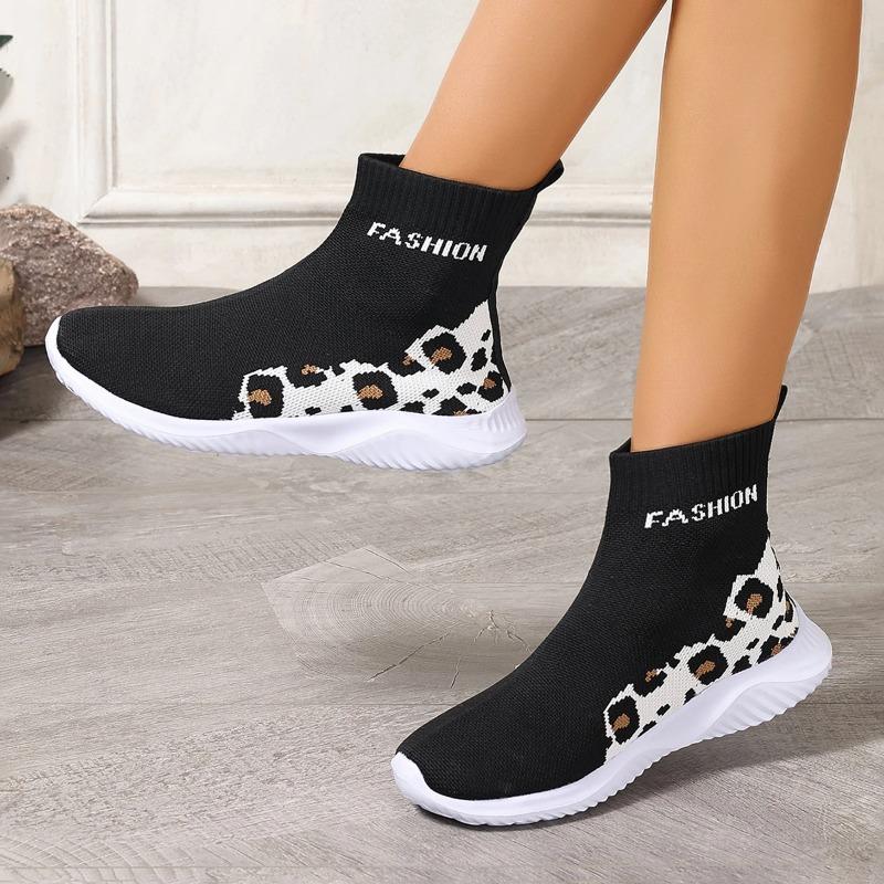 New Designer Shoes for Women High-top Sock Sneakers Women Trendy Sports Shoes Women Mesh Breathable Jogging Walking Ladies Shoes