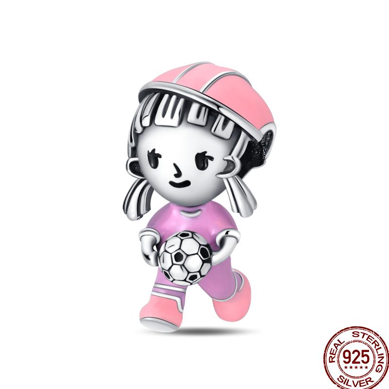 Copper Character Series Sports Cute Boys And Girls Charm Beads Suitable For 3Mm Original Bracelet Diy Jewelry