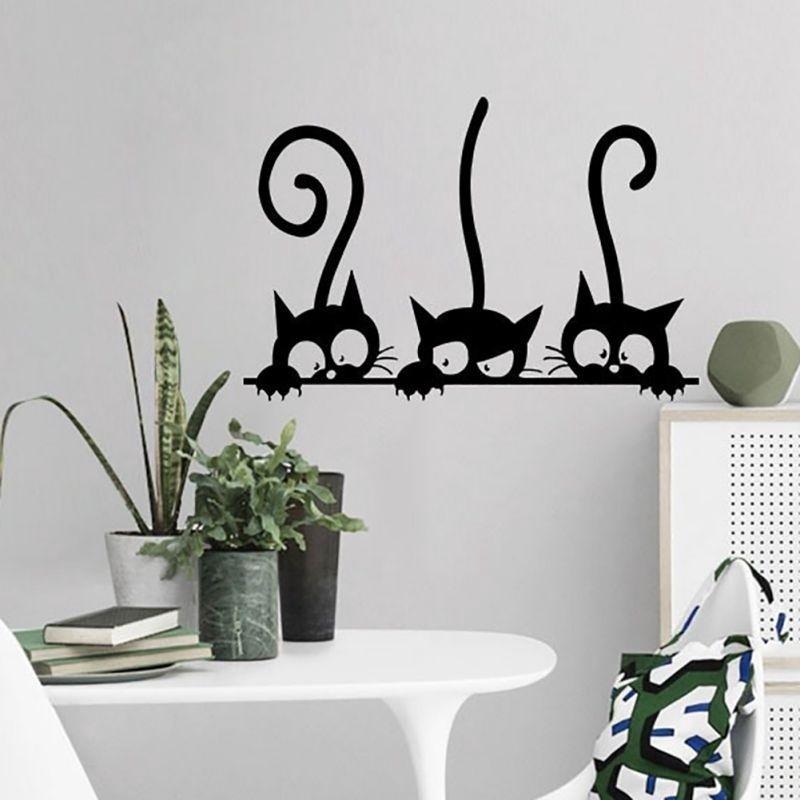 Cat Wall Stickers Animal Decoration Personality Vinyl Wall Decals Art Decor