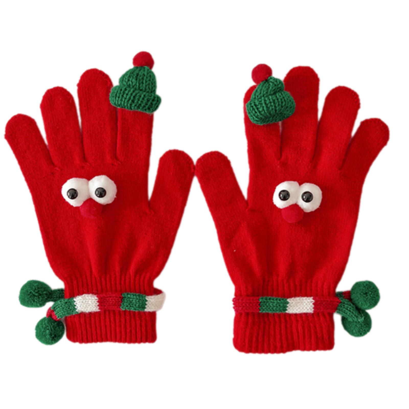 

Рождественские перчатки для вечеринки для разных возрастов Мягкие вязаные перчатки Прекрасные перчатки/носки на фестивальную тематику для члена семьи C