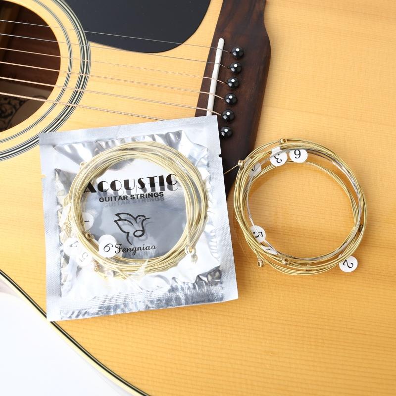 Universal Acoustic Guitar String Brass Hexagonal Steel Core Strings for Musical Instruments Guitars Strings Guitar Part