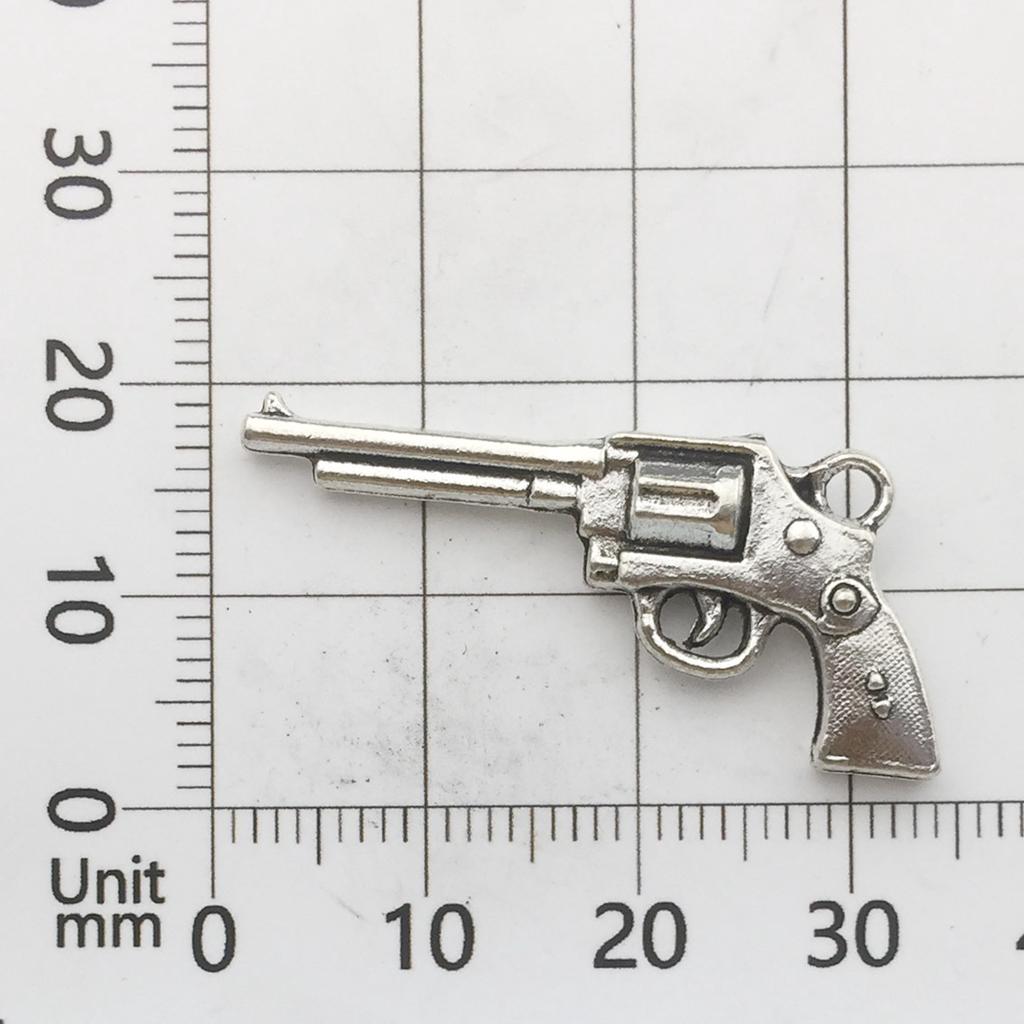 DIY Vintage Alloy Jewelry Accessories Ancient Silver Gun Weapon Bullet Necklace Bracelet Pendant Factory Direct Sales