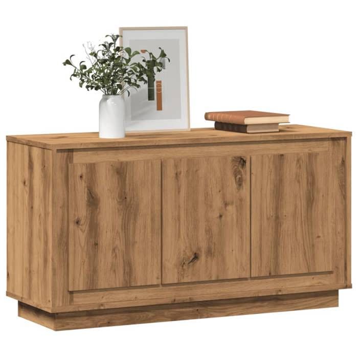 VidaXL Buffet chêne artisanal 102x35x55 cm bois d'ingénierie 857140