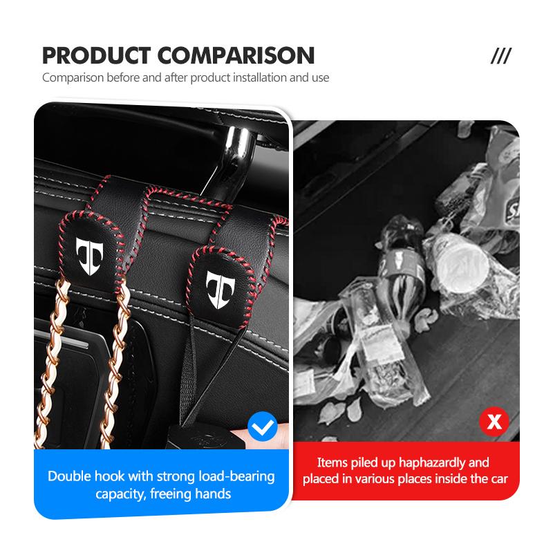 tclbw10 For Hyundai Car Seat Headrest Hook Auto Back Seat Organizer Accessories Tuscani Coupe Tiburon 2004 2005 2006 2007 2008 2009