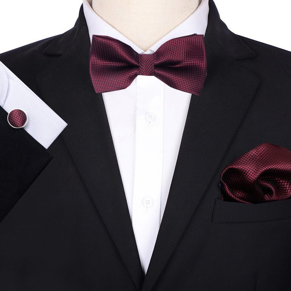 Men'S Groom Wedding Host Solid Color Bow Tie Best Man Suit Korean Version Shirt Bow Tie Wedding Men'S Bow