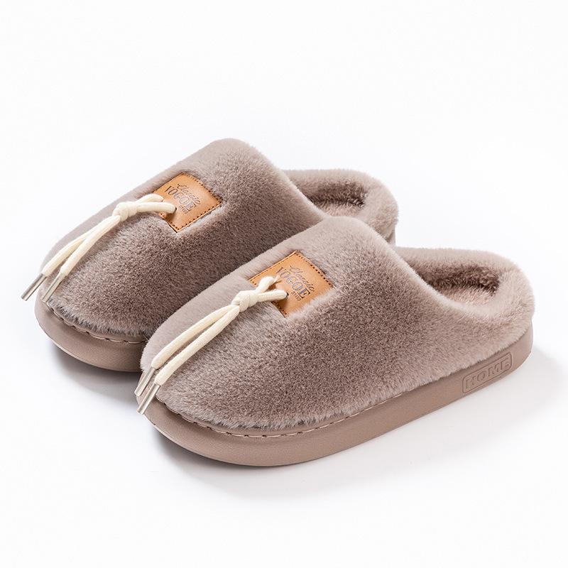 Cotton slippers autumn and winter thick-soled indoor home use lightweight velvet warm couple shoes