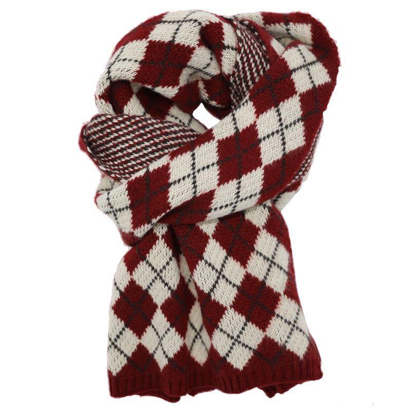 Soft and Waxy College Style Korean Style Versatile and Cute Scarf for Women Winter Warm Student Korean Version Ins Scarf for Men