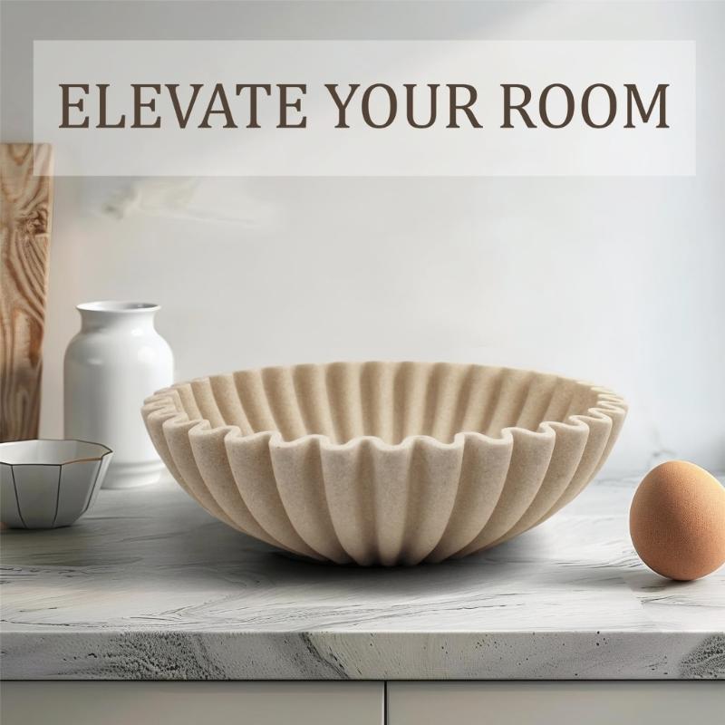 Large Decorative Bowl,Modern Handicraft Bowls Decorative Fruit Bowl for Kitchen Counter,Stylish Key Bowl for Entry Table