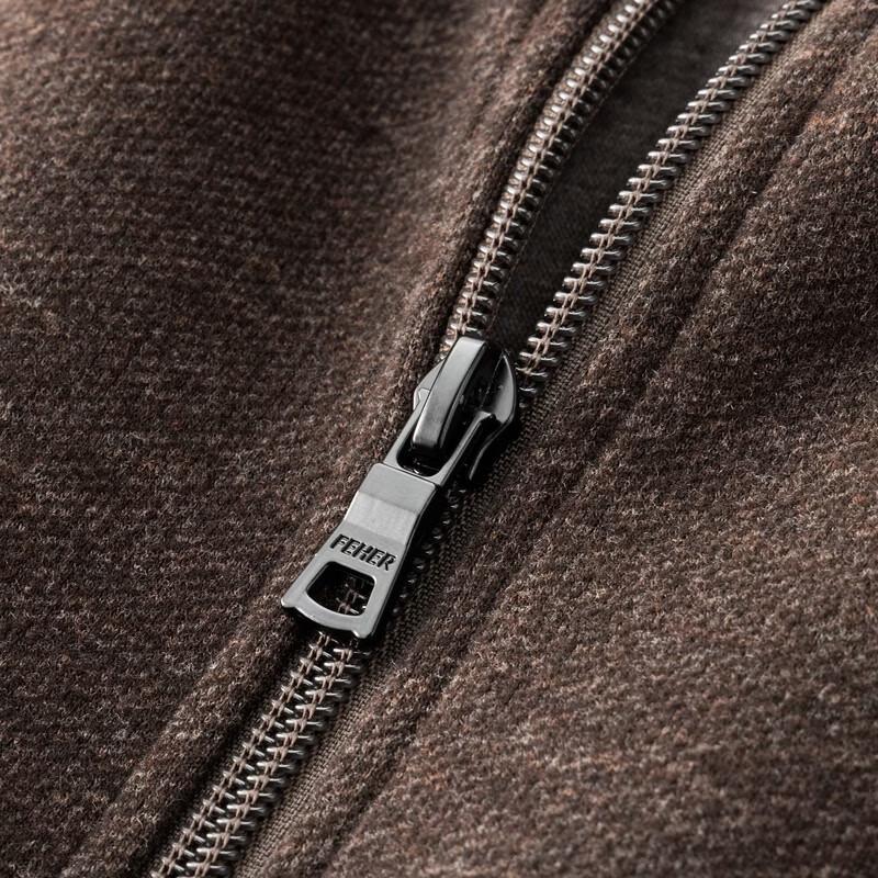 Men's Casual Stand-Collar Half-Zip Wool Blend Sweatshirt