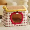 Semi Closed Dog Cat Nest Cat Bed for Indoor Cats Kennel Snooze Pet Bed Cozy Winter Warm Dog House Teddy Dog House Small Dogs