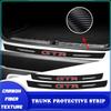 1 Peça Fibra de Carbono Protetor de Porta-malas de Para-choque Traseiro de Carro Adesivo 3D Protegido Para Nissan GTR X-trail Tiida Qashqai J10 J11 Leaf Kicks Versa 350Z 370Z