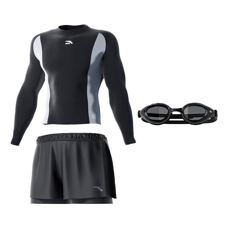 

Anta Swim Trunks Swim Goggles Comfortable Breathable Swimwear Set Men swimwear 9824232415-1 L