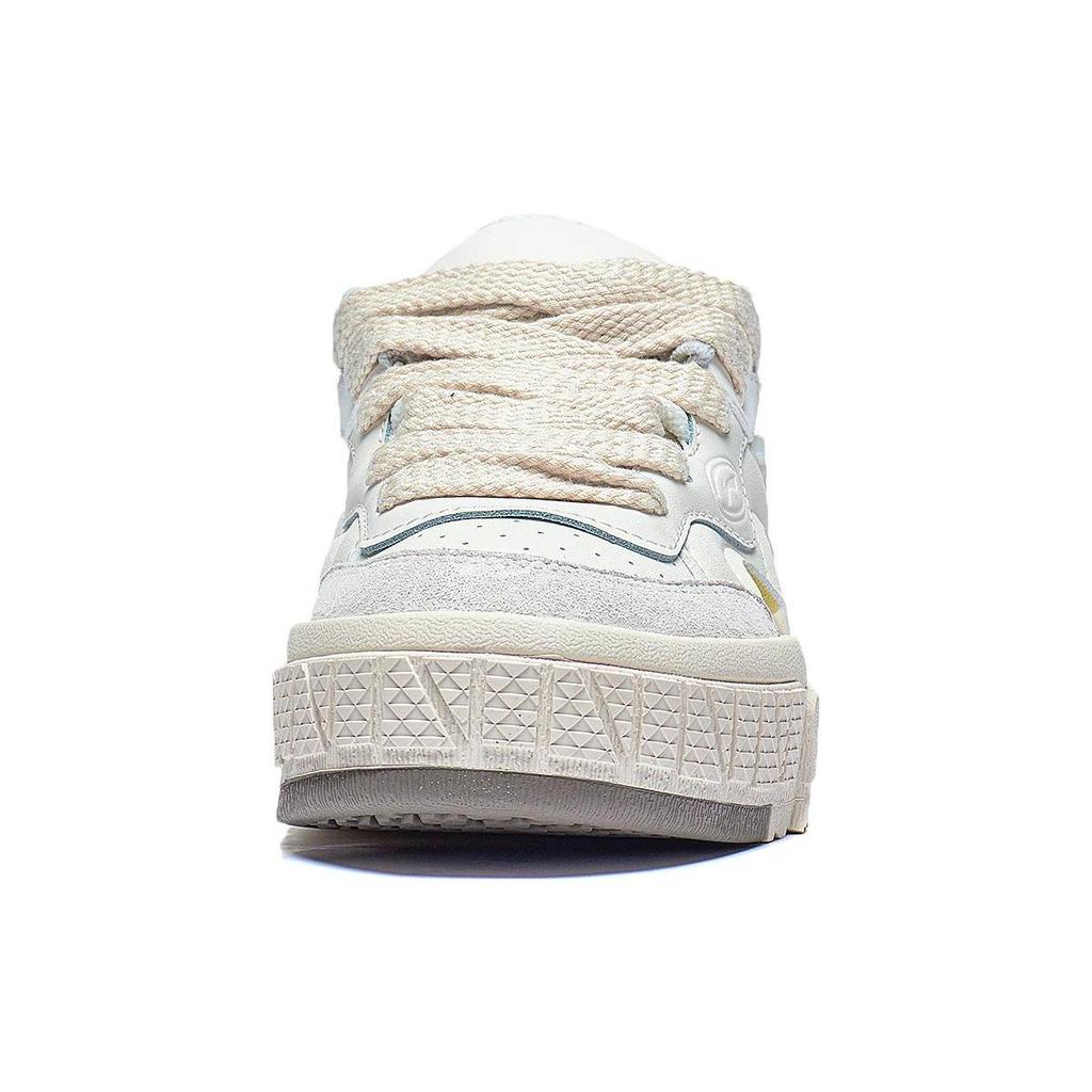 Li Ning 001 UNBLOCK Comfortable Cushioning, Wear Resistant Low top Casual Shoes Women's Beige White Brown AGCT218-3