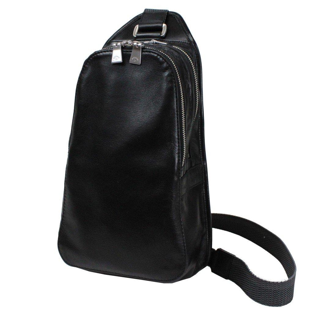 

Shoulder bag antique leather black [Aniari] 01-07004 чорний