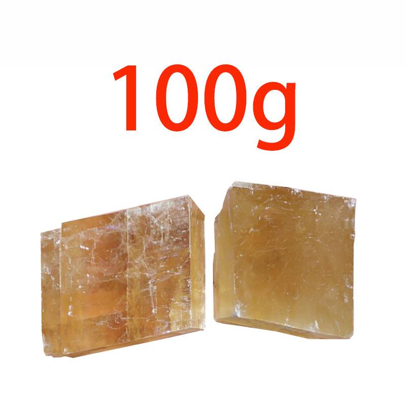 

Optic Yellow White Calcite Natural Crystal Cubes Iceland Spar Ore Transparent Yellow(100g)