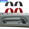 Carbon Fiber Car Accessories Roof Safety Rails Modified Interior Trim Cover Soft Sticker For Toyota Tundra Sequoia 2007-2013