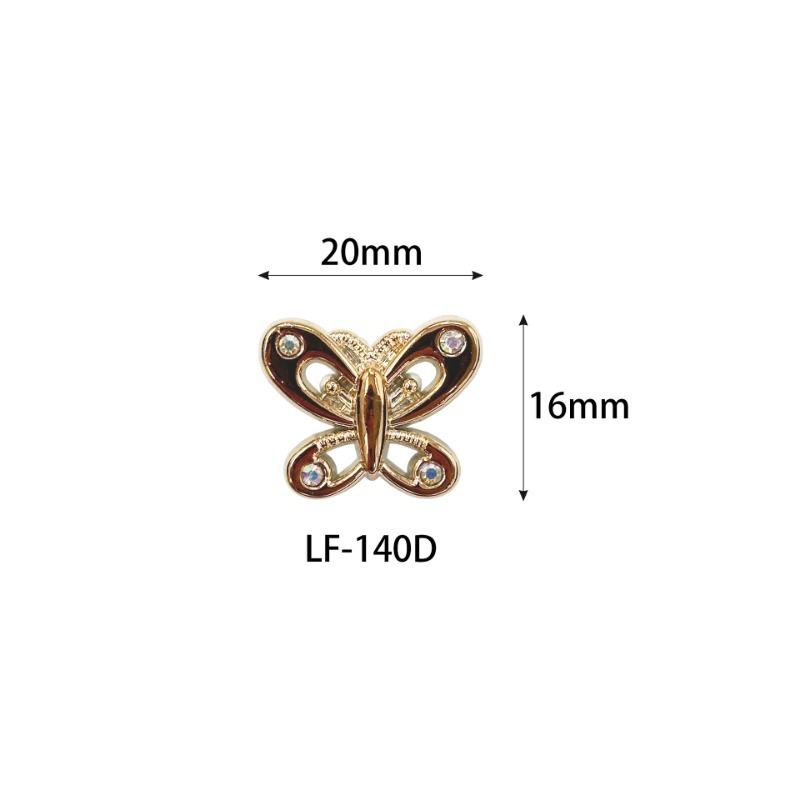 Set di 14Pz Charms Moda per Scarpe per Sandali Zoccoli Spille Accessori Farfalla Diamante Catena Perle Decorazioni Personalizzate per Scarpe da Ginnastica