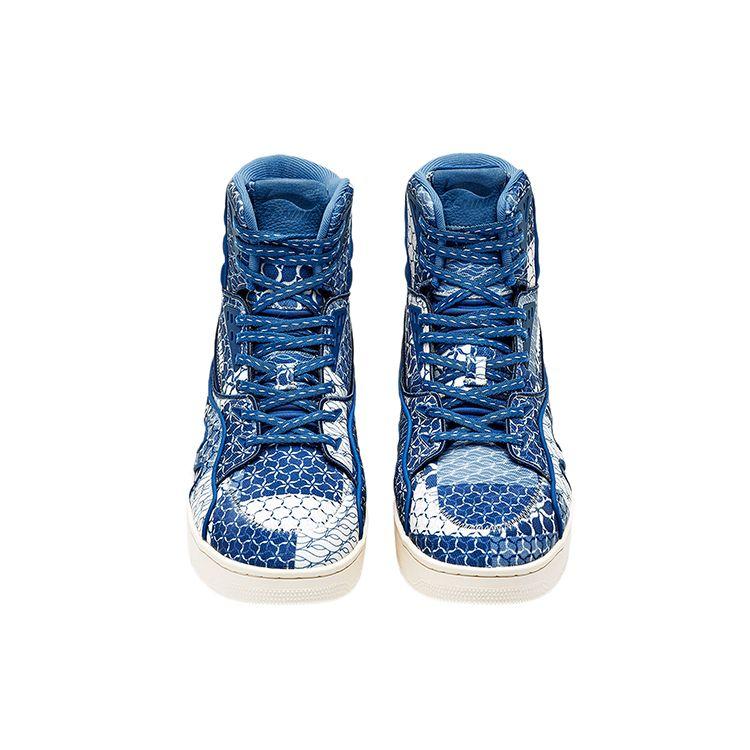 Li-Ning 1990 Retro Trend High-Top Skate Shoes Men Sneakers Strait-Blue ALFR091-1