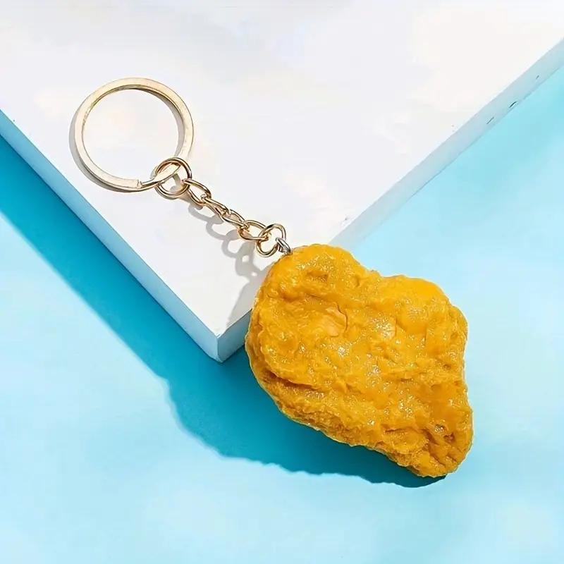 Fake Fried Chicken Leg & Wing Keychain – Realistic Food Model for Display or Decoration